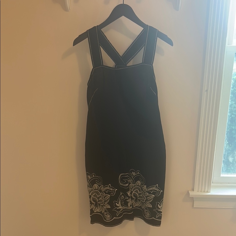 Max Studio Black Halter Sheath Cocktail Dress. In excellent condition!